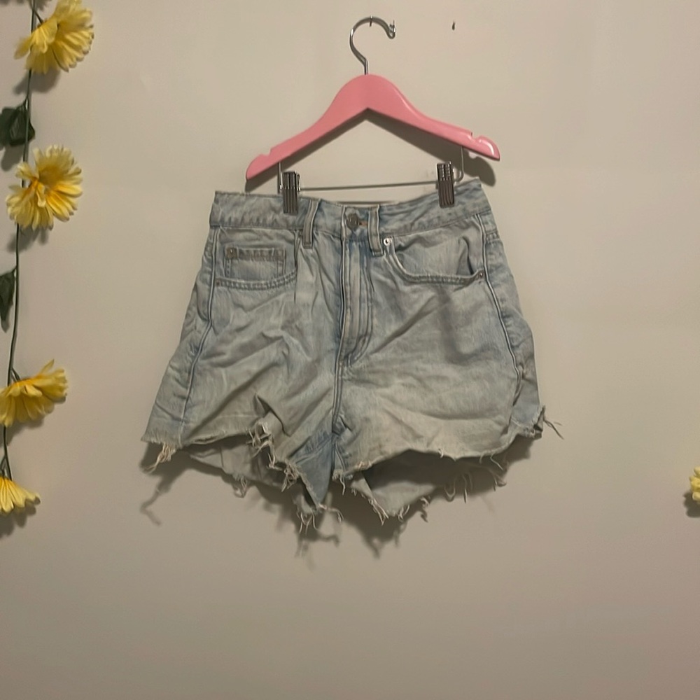 Denim mom shorts